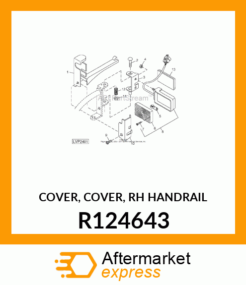 COVER, COVER, RH HANDRAIL R124643