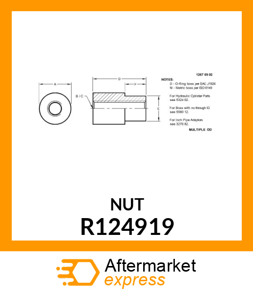 BUSHING, THREADED R124919