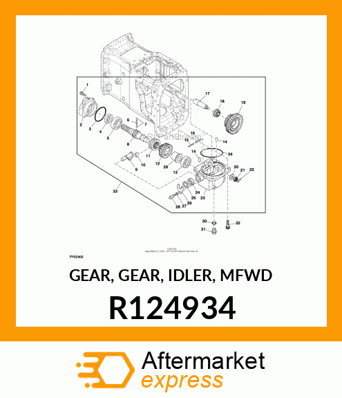 GEAR, GEAR, IDLER, MFWD R124934