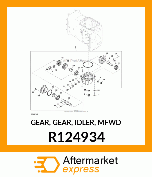 GEAR, GEAR, IDLER, MFWD R124934