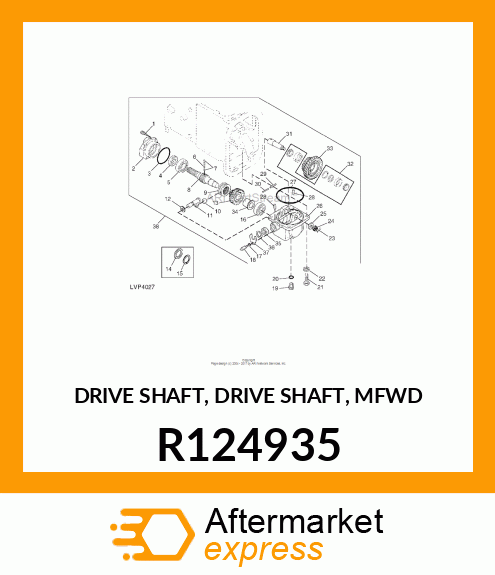 DRIVE SHAFT, DRIVE SHAFT, MFWD R124935