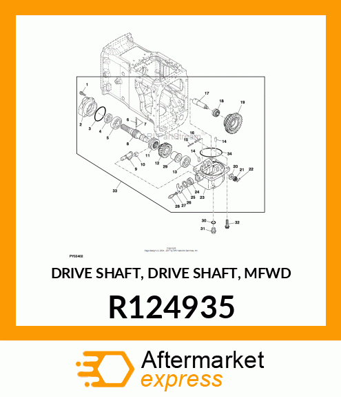 DRIVE SHAFT, DRIVE SHAFT, MFWD R124935