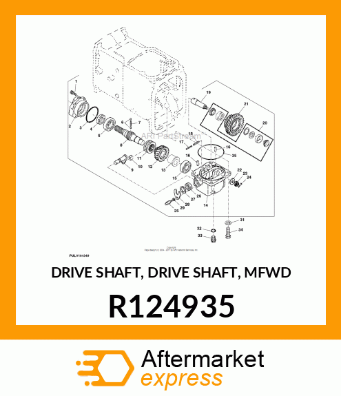 DRIVE SHAFT, DRIVE SHAFT, MFWD R124935