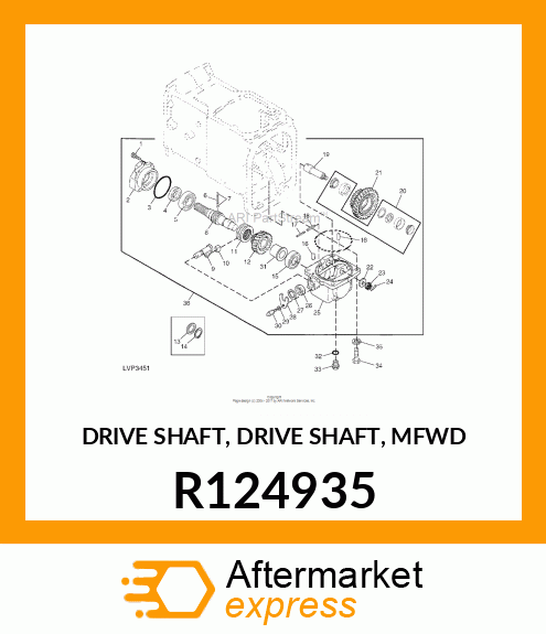 DRIVE SHAFT, DRIVE SHAFT, MFWD R124935