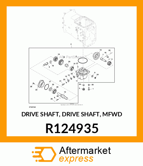 DRIVE SHAFT, DRIVE SHAFT, MFWD R124935