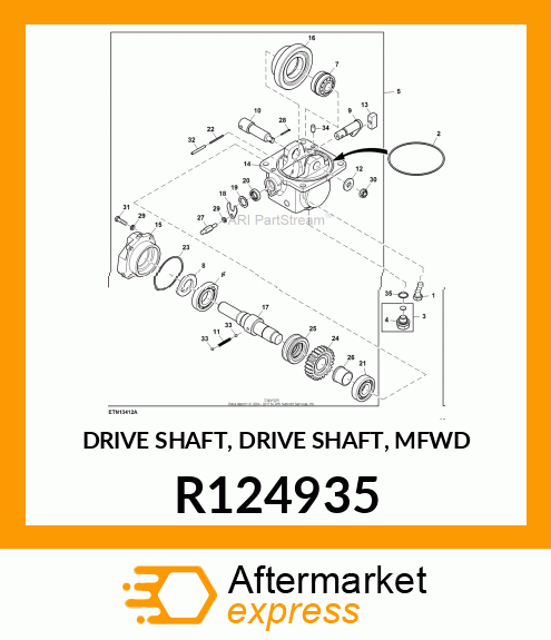 DRIVE SHAFT, DRIVE SHAFT, MFWD R124935