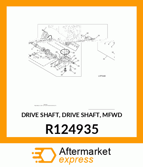 DRIVE SHAFT, DRIVE SHAFT, MFWD R124935