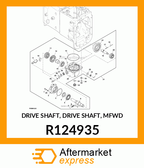 DRIVE SHAFT, DRIVE SHAFT, MFWD R124935