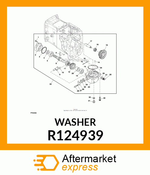 WASHER, 22.5X32X2 R124939