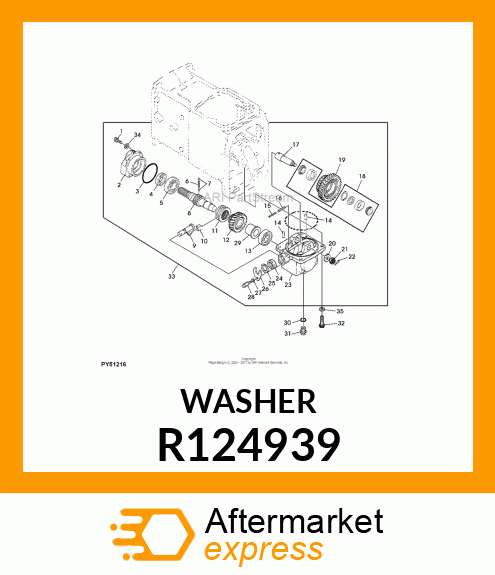 WASHER, 22.5X32X2 R124939