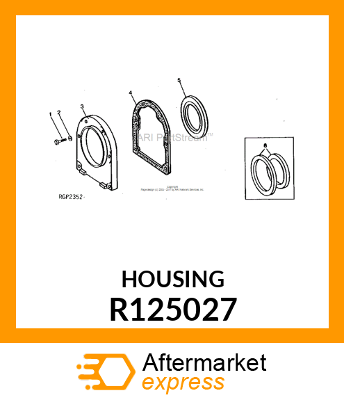 Housing - HOUSING,HOUSING,CRANKSHAFT OIL SEAL R125027