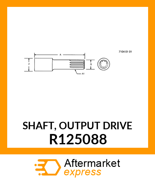 SHAFT, OUTPUT DRIVE R125088