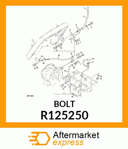 BOLT, WITH WASHER R125250