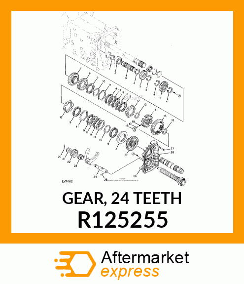 GEAR, 24 TEETH R125255