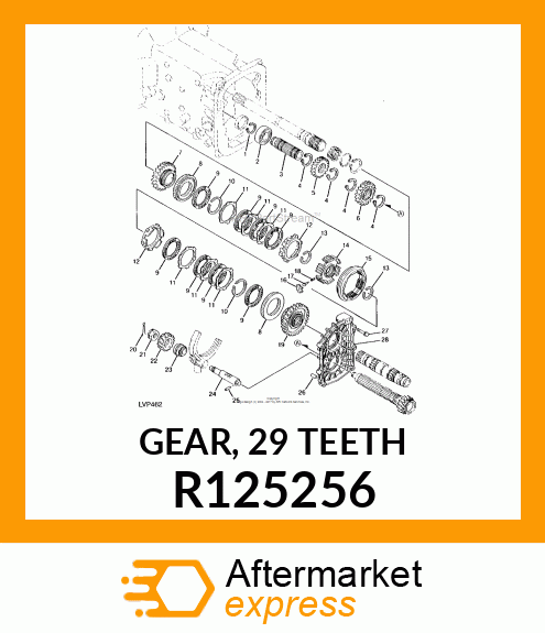 GEAR, 29 TEETH R125256
