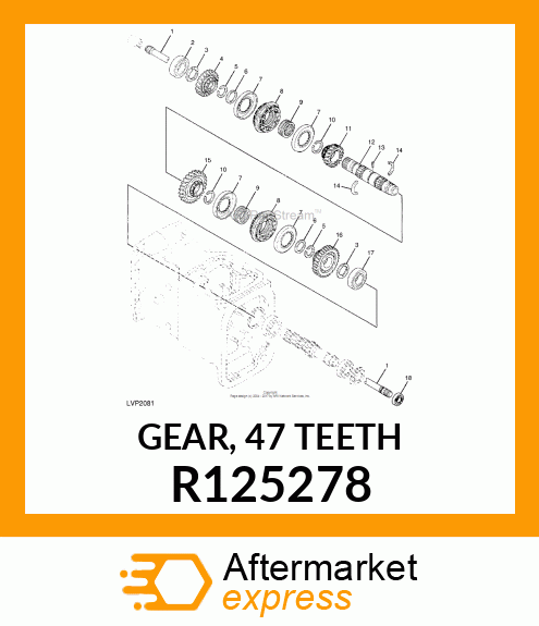 GEAR, 47 TEETH R125278