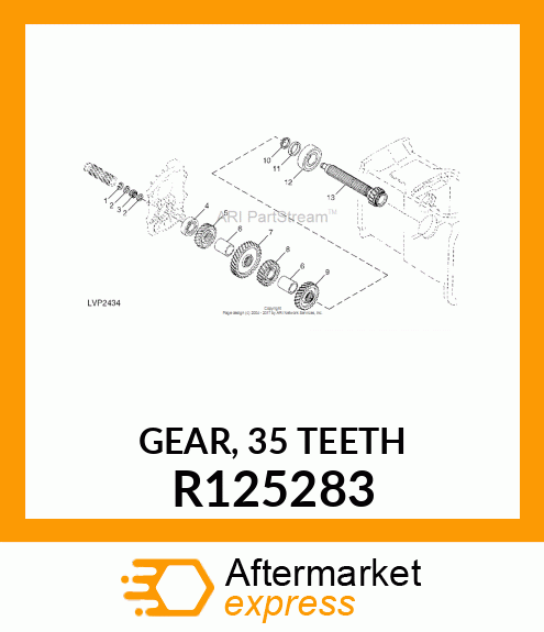 GEAR, 35 TEETH R125283
