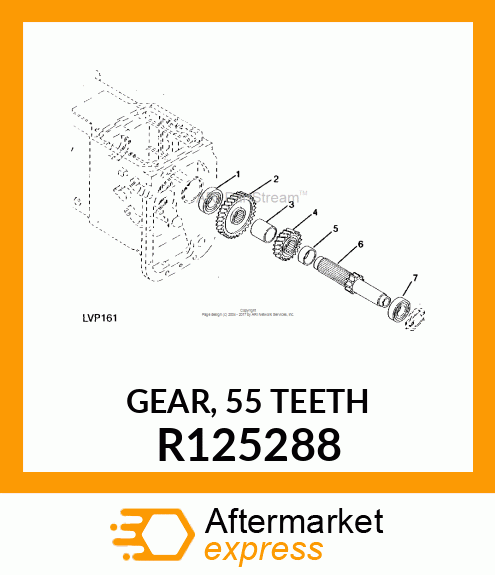 GEAR, 55 TEETH R125288