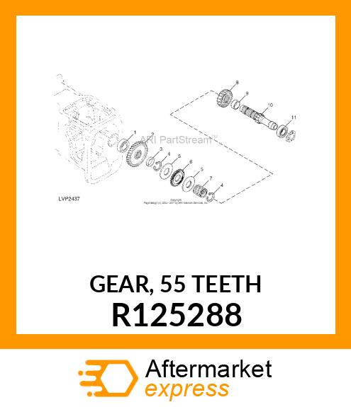 GEAR, 55 TEETH R125288