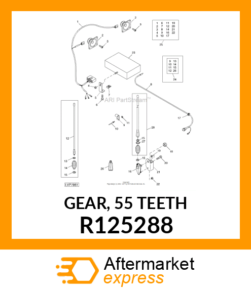 GEAR, 55 TEETH R125288