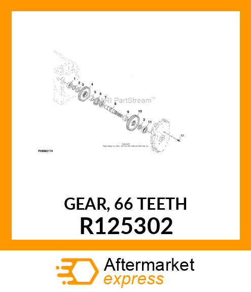 GEAR, 66 TEETH R125302