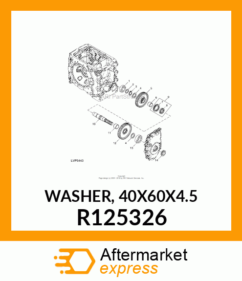 WASHER, 40X60X4.5 R125326