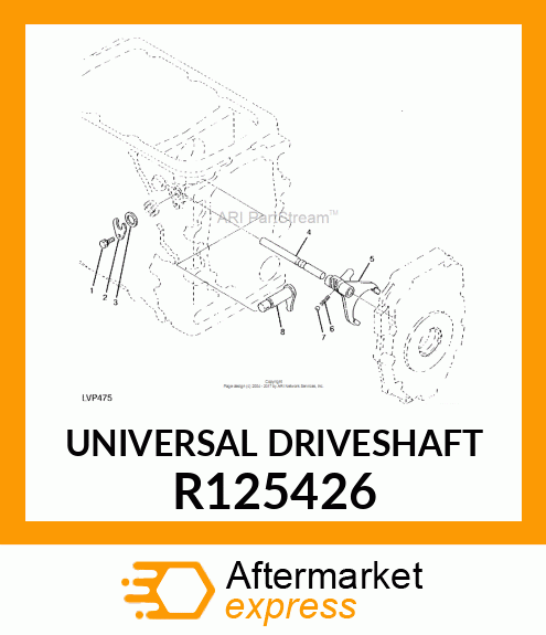 UNIVERSAL DRIVESHAFT R125426