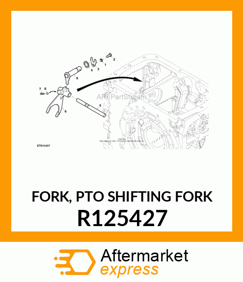 FORK, PTO SHIFTING FORK R125427