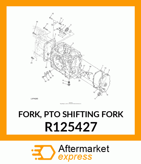 FORK, PTO SHIFTING FORK R125427