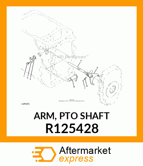 ARM, PTO SHAFT R125428