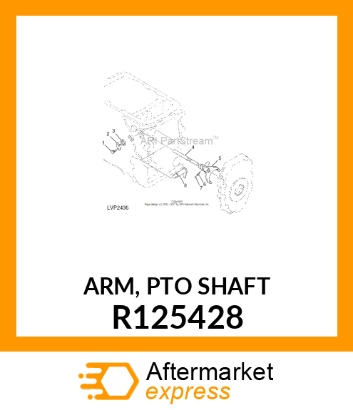 ARM, PTO SHAFT R125428
