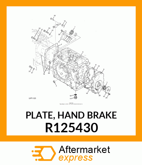 PLATE, HAND BRAKE R125430