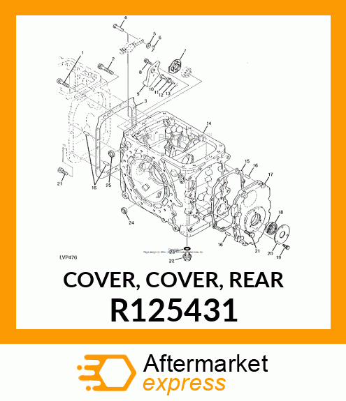 COVER, COVER, REAR R125431
