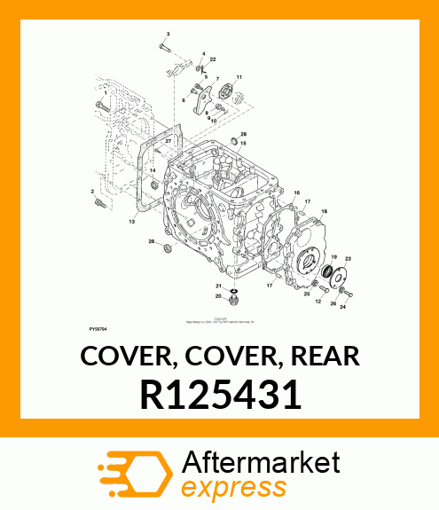 COVER, COVER, REAR R125431