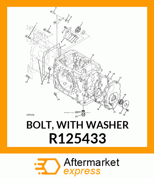 BOLT, WITH WASHER R125433