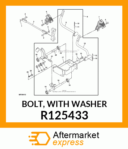 BOLT, WITH WASHER R125433