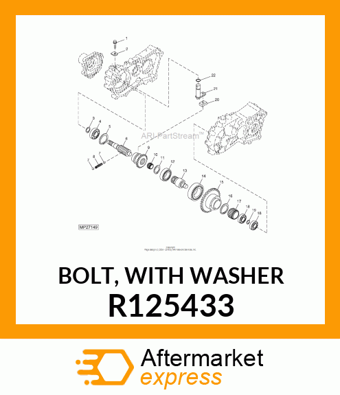 BOLT, WITH WASHER R125433