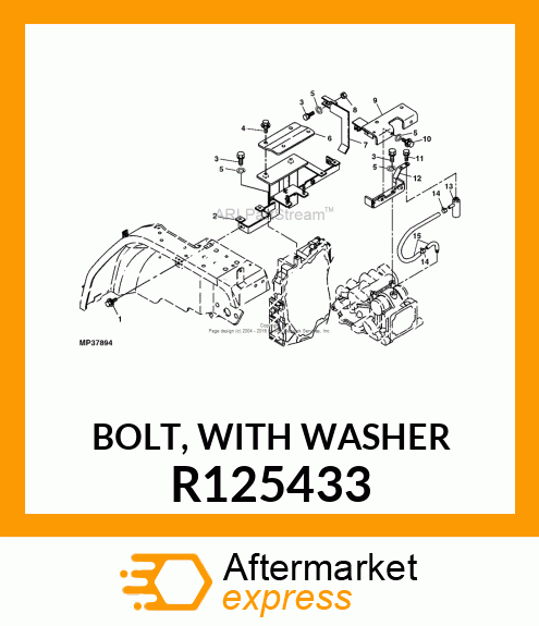 BOLT, WITH WASHER R125433