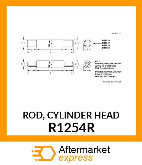 ROD, CYLINDER HEAD R1254R