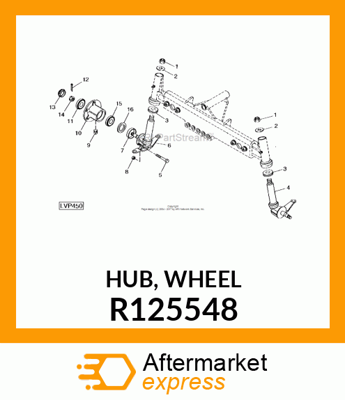 HUB, WHEEL R125548