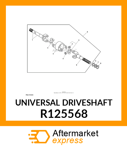 UNIVERSAL DRIVESHAFT R125568