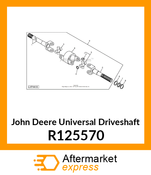 UNIVERSAL DRIVESHAFT R125570