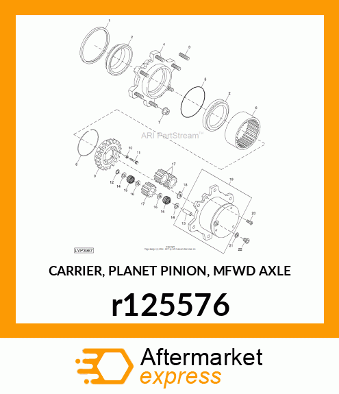 CARRIER, PLANET PINION, MFWD AXLE r125576