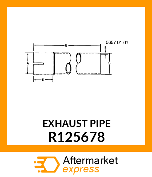 EXHAUST PIPE R125678