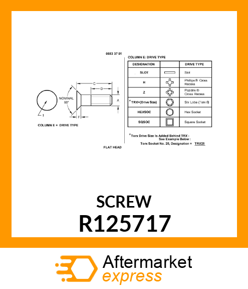 SCREW, SPECIAL R125717