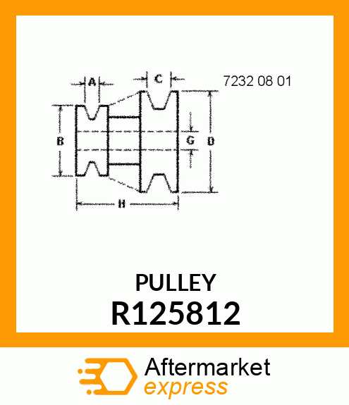 CRANKSHAFT PULLEY 2G. D.185/174 R125812