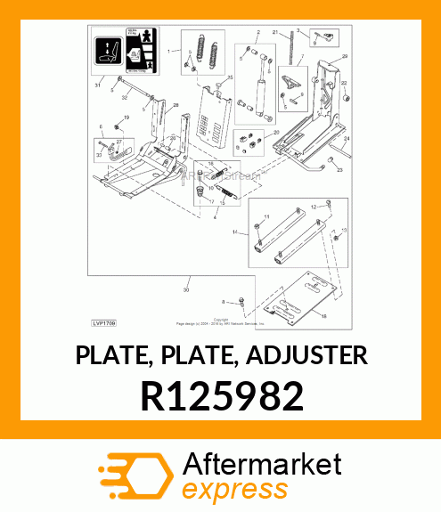 PLATE, PLATE, ADJUSTER R125982