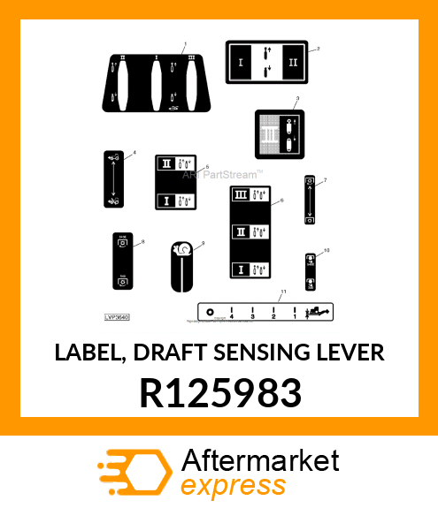 LABEL, DRAFT SENSING LEVER R125983