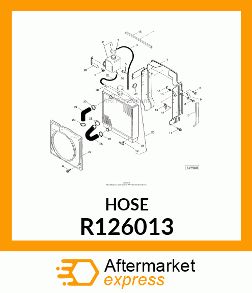 WATER HOSE, LOWER R126013