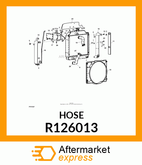 WATER HOSE, LOWER R126013